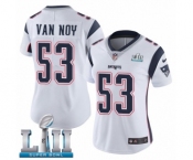 Women's Nike New England Patriots #53 Kyle Van Noy White Vapor Untouchable Limited Player Super Bowl LII NFL Jersey