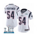 Women's Nike New England Patriots #54 Dont'a Hightower White Vapor Untouchable Limited Player Super Bowl LII NFL Jersey