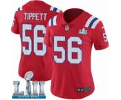 Women's Nike New England Patriots #56 Andre Tippett Red Alternate Vapor Untouchable Limited Player Super Bowl LII NFL Jersey