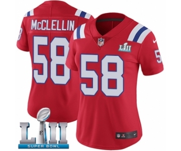 Women's Nike New England Patriots #58 Shea McClellin Red Alternate Vapor Untouchable Limited Player Super Bowl LII NFL Jersey