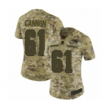 Women's Nike New England Patriots #61 Marcus Cannon Limited Camo 2018 Salute to Service NFL Jersey