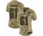 Women's Nike New England Patriots #61 Marcus Cannon Limited Camo 2018 Salute to Service NFL Jersey