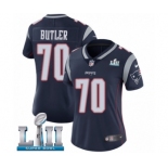 Women's Nike New England Patriots #70 Adam Butler Navy Blue Team Color Vapor Untouchable Limited Player Super Bowl LII NFL Jersey