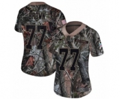 Women's Nike New England Patriots #77 Trent Brown Camo Rush Realtree Limited NFL Jersey