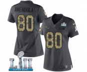 Women's Nike New England Patriots #80 Danny Amendola Limited Black 2016 Salute to Service Super Bowl LII NFL Jersey