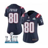 Women's Nike New England Patriots #80 Irving Fryar Limited Navy Blue Rush Vapor Untouchable Super Bowl LII NFL Jersey