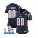 Women's Nike New England Patriots #80 Irving Fryar Navy Blue Team Color Vapor Untouchable Limited Player Super Bowl LII NFL Jersey