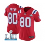 Women's Nike New England Patriots #80 Irving Fryar Red Alternate Vapor Untouchable Limited Player Super Bowl LII NFL Jersey