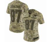 Women's Nike New England Patriots #87 Rob Gronkowski Limited Camo 2018 Salute to Service NFL Jersey