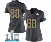 Women's Nike New England Patriots #88 Martellus Bennett Limited Black 2016 Salute to Service Super Bowl LII NFL Jersey