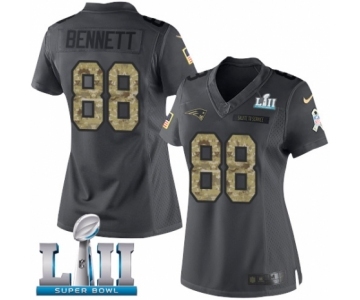 Women's Nike New England Patriots #88 Martellus Bennett Limited Black 2016 Salute to Service Super Bowl LII NFL Jersey