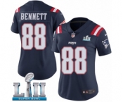 Women's Nike New England Patriots #88 Martellus Bennett Limited Navy Blue Rush Vapor Untouchable Super Bowl LII NFL Jersey