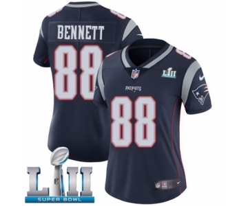 Women's Nike New England Patriots #88 Martellus Bennett Navy Blue Team Color Vapor Untouchable Limited Player Super Bowl LII NFL Jersey