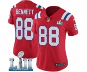 Women's Nike New England Patriots #88 Martellus Bennett Red Alternate Vapor Untouchable Limited Player Super Bowl LII NFL Jersey