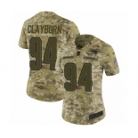 Women's Nike New England Patriots #94 Adrian Clayborn Limited Camo 2018 Salute to Service NFL Jersey