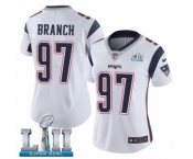 Women's Nike New England Patriots #97 Alan Branch White Vapor Untouchable Limited Player Super Bowl LII NFL Jersey