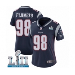 Women's Nike New England Patriots #98 Trey Flowers Navy Blue Team Color Vapor Untouchable Limited Player Super Bowl LII NFL Jersey