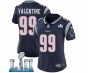 Women's Nike New England Patriots #99 Vincent Valentine Navy Blue Team Color Vapor Untouchable Limited Player Super Bowl LII NFL Jersey