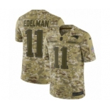 Youth Nike New England Patriots #11 Julian Edelman Limited Camo 2018 Salute to Service NFL Jersey