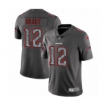 Youth Nike New England Patriots #12 Tom Brady Gray Static Untouchable Limited NFL Jersey