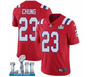 Youth Nike New England Patriots #23 Patrick Chung Red Alternate Vapor Untouchable Limited Player Super Bowl LII NFL Jersey