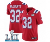 Youth Nike New England Patriots #32 Devin McCourty Red Alternate Vapor Untouchable Limited Player Super Bowl LII NFL Jersey