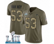 Youth Nike New England Patriots #53 Kyle Van Noy Limited Olive-Camo 2017 Salute to Service Super Bowl LII NFL Jersey