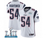 Youth Nike New England Patriots #54 Dont'a Hightower White Vapor Untouchable Limited Player Super Bowl LII NFL Jersey