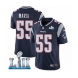 Youth Nike New England Patriots #55 Cassius Marsh Navy Blue Team Color Vapor Untouchable Limited Player Super Bowl LII NFL Jersey