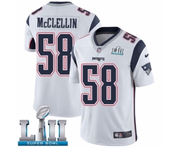 Youth Nike New England Patriots #58 Shea McClellin White Vapor Untouchable Limited Player Super Bowl LII NFL Jersey