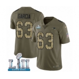 Youth Nike New England Patriots #63 Antonio Garcia Limited Olive-Camo 2017 Salute to Service Super Bowl LII NFL Jersey