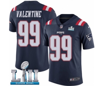 Youth Nike New England Patriots #99 Vincent Valentine Limited Navy Blue Rush Vapor Untouchable Super Bowl LII NFL Jersey