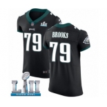 Men's Nike Philadelphia Eagles #79 Brandon Brooks Black Vapor Untouchable Elite Player Super Bowl LII NFL Jersey
