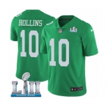 Men's Nike Philadelphia Eagles #10 Mack Hollins Limited Green Rush Vapor Untouchable Super Bowl LII NFL Jersey