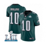 Men's Nike Philadelphia Eagles #10 Mack Hollins Midnight Green Team Color Vapor Untouchable Limited Player Super Bowl LII NFL Jersey