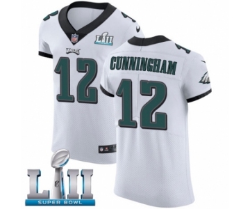 Men's Nike Philadelphia Eagles #12 Randall Cunningham White Vapor Untouchable Elite Player Super Bowl LII NFL Jersey