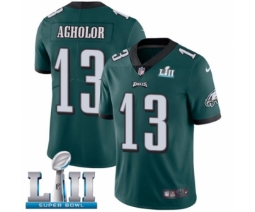 Men's Nike Philadelphia Eagles #13 Nelson Agholor Midnight Green Team Color Vapor Untouchable Limited Player Super Bowl LII NFL Jersey