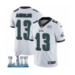 Men's Nike Philadelphia Eagles #13 Nelson Agholor White Vapor Untouchable Limited Player Super Bowl LII NFL Jersey