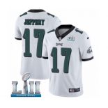 Men's Nike Philadelphia Eagles #17 Alshon Jeffery White Vapor Untouchable Limited Player Super Bowl LII NFL Jersey