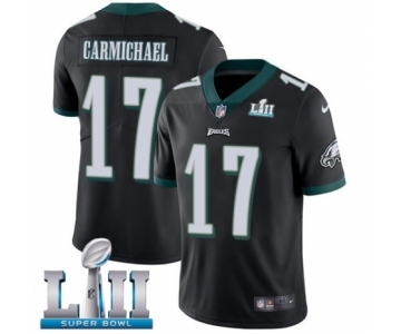 Men's Nike Philadelphia Eagles #17 Harold Carmichael Black Alternate Vapor Untouchable Limited Player Super Bowl LII NFL Jersey