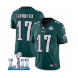 Men's Nike Philadelphia Eagles #17 Harold Carmichael Midnight Green Team Color Vapor Untouchable Limited Player Super Bowl LII NFL Jersey