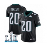 Men's Nike Philadelphia Eagles #20 Brian Dawkins Black Alternate Vapor Untouchable Limited Player Super Bowl LII NFL Jersey