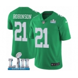 Men's Nike Philadelphia Eagles #21 Patrick Robinson Limited Green Rush Vapor Untouchable Super Bowl LII NFL Jersey