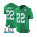 Men's Nike Philadelphia Eagles #22 Sidney Jones Limited Green Rush Vapor Untouchable Super Bowl LII NFL Jersey