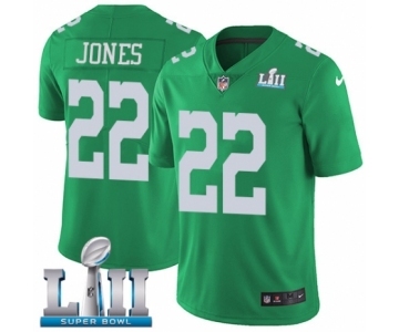 Men's Nike Philadelphia Eagles #22 Sidney Jones Limited Green Rush Vapor Untouchable Super Bowl LII NFL Jersey