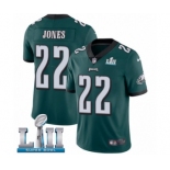 Men's Nike Philadelphia Eagles #22 Sidney Jones Midnight Green Team Color Vapor Untouchable Limited Player Super Bowl LII NFL Jersey