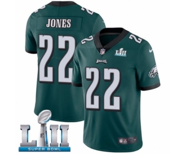 Men's Nike Philadelphia Eagles #22 Sidney Jones Midnight Green Team Color Vapor Untouchable Limited Player Super Bowl LII NFL Jersey