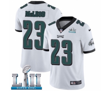 Men's Nike Philadelphia Eagles #23 Rodney McLeod White Vapor Untouchable Limited Player Super Bowl LII NFL Jersey