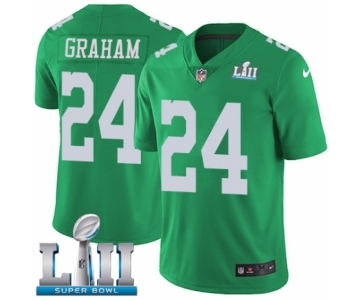 Men's Nike Philadelphia Eagles #24 Corey Graham Limited Green Rush Vapor Untouchable Super Bowl LII NFL Jersey