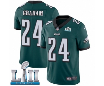 Men's Nike Philadelphia Eagles #24 Corey Graham Midnight Green Team Color Vapor Untouchable Limited Player Super Bowl LII NFL Jersey